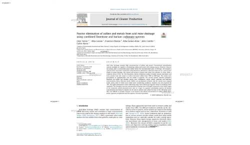 Passive elimination of sulfate and metals from acid mine drainage using combined limestone and barium carbonate systems